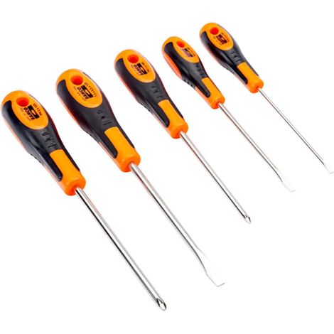 Set di cacciaviti Bahco 604-5 impugnatura bimateriale lame nichelate