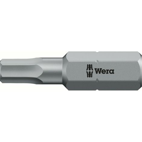 WERA 5056303001 Bit 840/1 Z 1/4 Zoll 1,5 mm Länge 25 mm zähhart, HEX-Plus