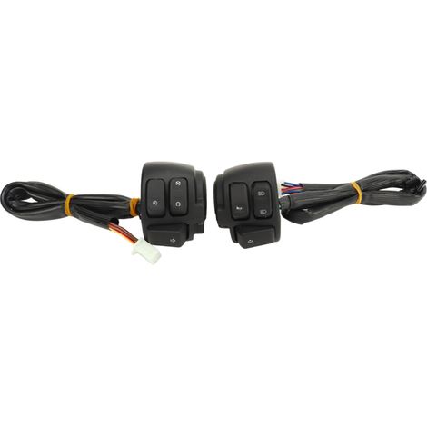 Cablaggio per interruttori da manubrio di facile installazione per motociclette Harley-Davidson, design compatto tutto in uno, che integra indicatori di direzione e fari abbaglianti/anabbaglianti.