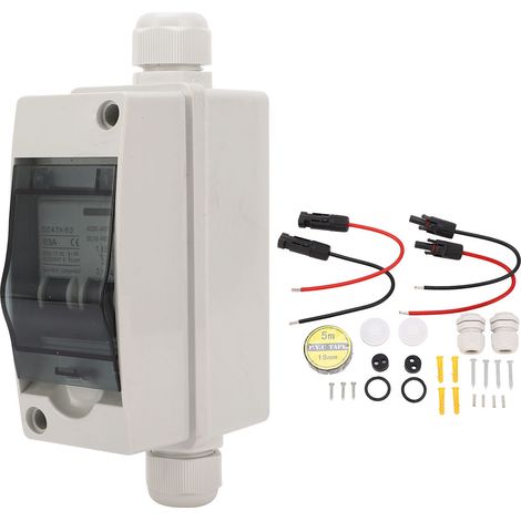 Miniatur-Solar-Leistungsschalter, 63 A, für Photovoltaikanlagen, Schutzart IP65, 12–400 V DC / 90–400 V AC (1/5)