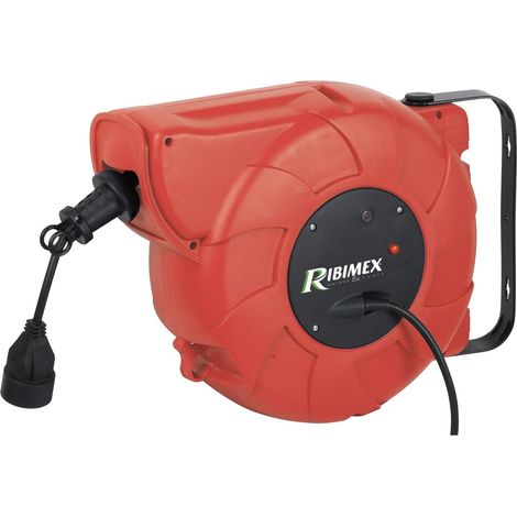 RIBIMEX- Avvolgicavo automatico 22 m (PRDAE22) Cavo elettrico (HO5VV-F 3G1) (1/4)