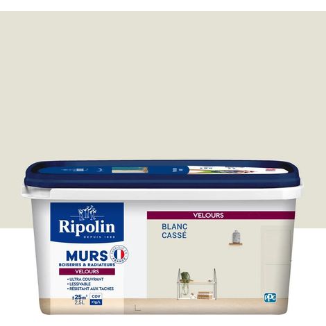 Wandfarbe weiß gebrochen samtig RIPOLIN Innen 2,5l