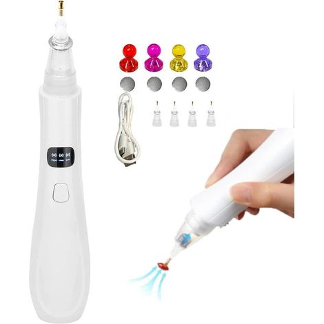 Juego de bolígrafos eléctricos para pintura de diamantes，batería recargable incorporada: perfecta para crear arte con diamantes (blanco) (1/4)