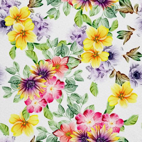 Tela Oxford decorativa para exteriores - elegante motivo floral I DX656 (1/5)
