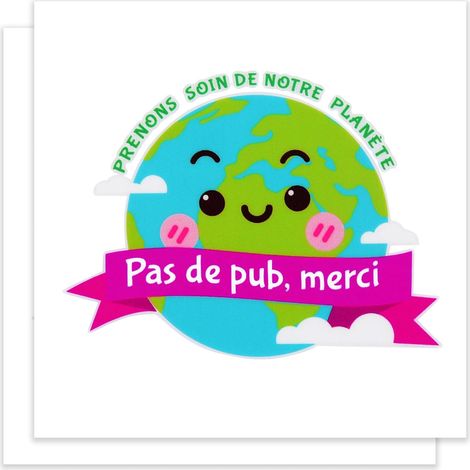 2Pcs Autocollant Pas de Publicité Sticker Imperméable Stop Pub pour Boîte aux Lettres 80mm60mm (1/5)