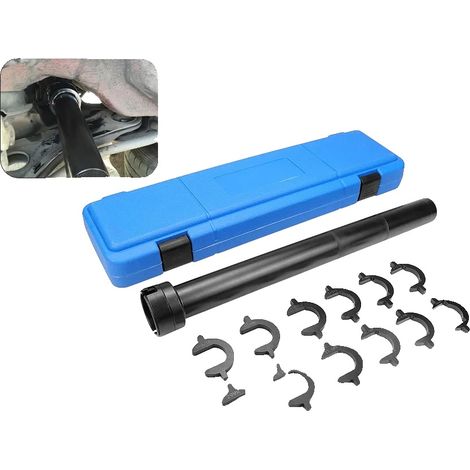 Kit de herramientas de 13 piezas para la barra de dirección, accionamiento de 1/2 pulgada, 20 pulgadas de largo, 12 adaptadores de palanca, apto para varios vehículos. (1/5)