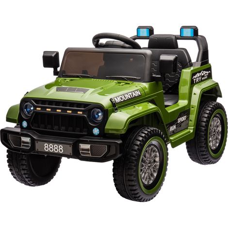 12V Voiture Electrique 2 Places Enfants avec Télécommande 2,4G, Véhicule Electrique avec Musique & Lumières LED,Charge 35kg pour Enfants de 3-8 Ans+ (VERT) (1/5)
