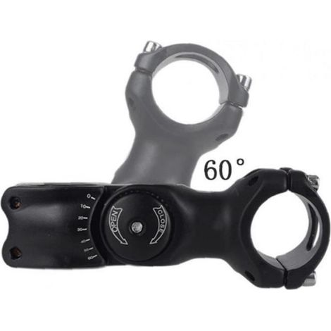 Tige De Guidon - Alliage D'aluminium 6061 - Réglable Pour Tube De Direction 28,6 Mm - Noir - 1 Pièce (1/4)
