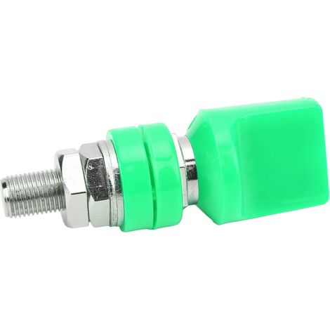 Borne de connexion filetée M10 100A pour fiche banane 4mm, cosse à visser verte, connecteur électrique haute intensité (1/5)