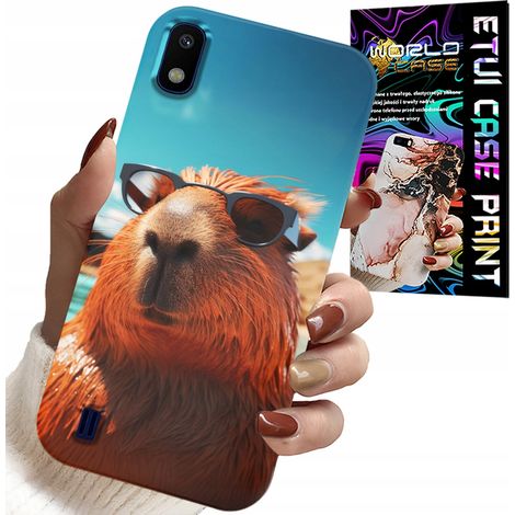 Custodia PER Samsung A10 - dolce capibara, custodia capibara + vetro (1/5)