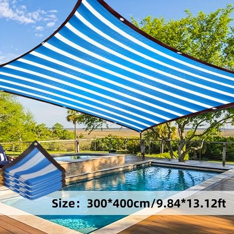 Filet d'ombrage rectangulaire (3 x 4 mètres) — Protection solaire — Adapté aux patios, jardins, serres et enclos pour animaux (1/5)