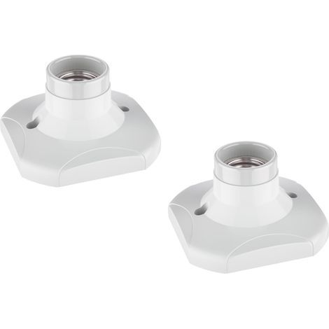2 pièces plafonnier/douille de lampe, porcelaine, blanc, 1x E27 max. 60W (1/5)