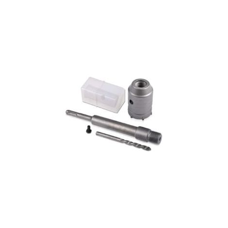 Houhence – Sega a tazza per calcestruzzo da 65 mm – Per muri in mattoni e cemento – Impugnatura tonda SDS Plus – Lunghezza 198,5 mm – Metallo con punta in carburo – Crezuo