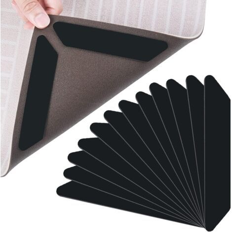 12 Grippers, Adhésifs Anti-Dérapants, Tapis, Pour Cuisine, Bureau, Salon (1/5)