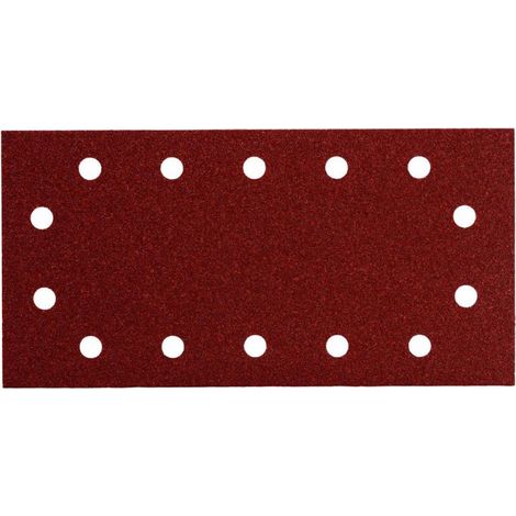 10 feuilles abrasives auto-agrippantes 115 x 230 mm, P 80, série « professional », pour bois et métal, pour ponceuse vibrante metabo 10 pièces (1/2)