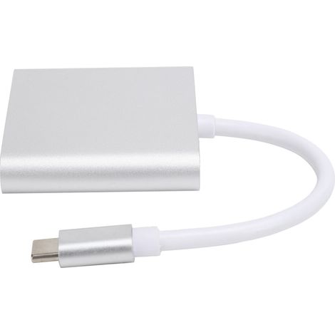 Un adaptateur USB-C vers HDMI léger et portable, un hub multiport 3 en 1 au design compact, offrant des vitesses de transfert de données rapides et adapté à la sortie ultra haute définition 4K.