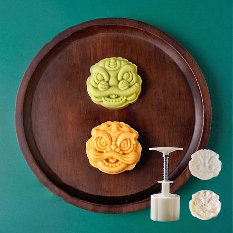 Moule à gâteaux de lune en plastique 75 g, motif lion, emporte-pièce pour biscuits et fondant à faire soi-même (1/4)