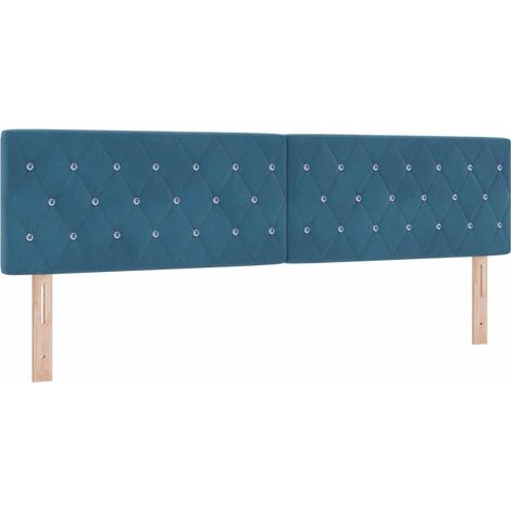 Maison Exclusive - Cabecero LED con tiras LED Manual Azul Oscuro