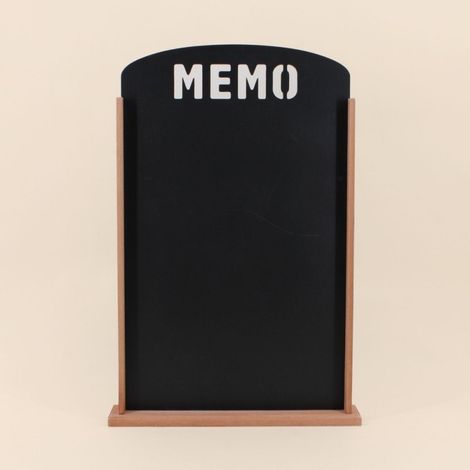 Mémo board ardoise contour bois 53x35cm