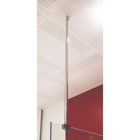 ONDEE - Barra de techo 80cm - Fijación de mamparas de ducha 8mm - Recortable - De acero inoxidable (1/4)