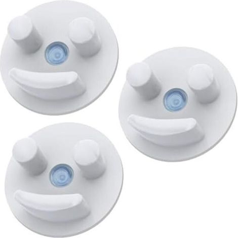 Portaspugna, moderno scolapiatti minimalista per lavello con ventosa, bianco, set da 3, autosvuotante e lavabile in lavastoviglie (spugne non incluse) (1/4)