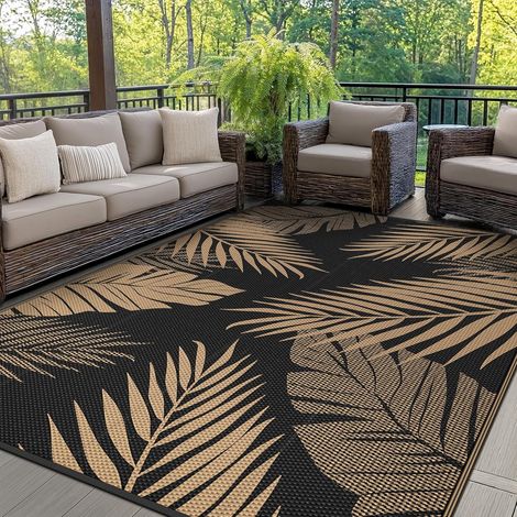 Tapis de camping portable, épais, résistant aux taches, lavable en machine, idéal pour les séjours chez l'habitant. (1/4)