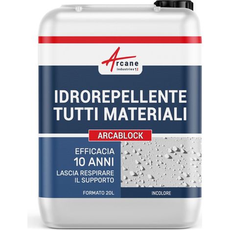 Idrorepellente per superfici porose: tetti, facciate, tegole - ARCABLOCK - 20 L (fino a 100 m²)  - ARCANE INDUSTRIES
