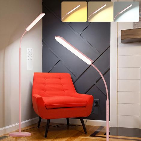 Pink Floor Lamp Living Room 18W 1800LM Dimmable LED Floor Lamp 2700K to 6500K Colour Temperatures with Remote Control and Touch Control and 1H Timer, High Floor Lamp for Living Room Bedroom (1/5)