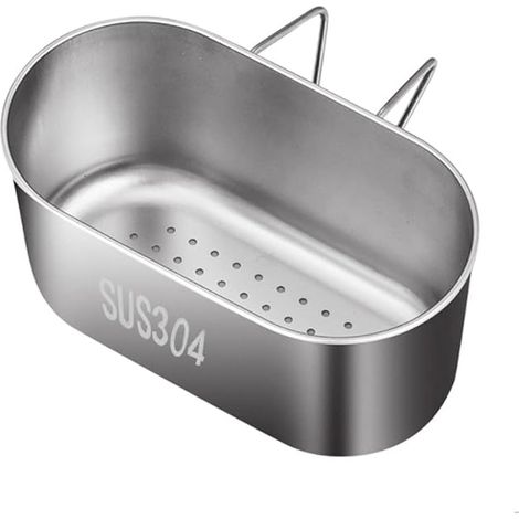 Drain Basket Sink Strainer Stainless Steel Kitchen Drying Rack Over Sink for Storage and Washing Dishes/Fruits/Vegetables (1/5)