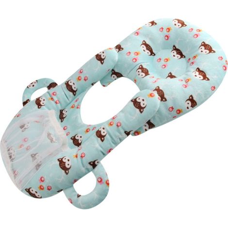 Coussin multifonctionnel pour l'allaitement, déhoussable, en coton, bleu, 60 x 40 cm (1/5)