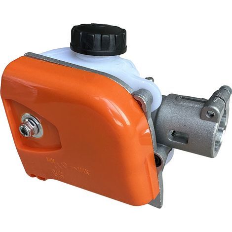 Tête de boîte de vitesses 26mm 9 Spline pour tronçonneuse et taille-haie, alliage d'aluminium anti-corrosion, couleur orange. (1/5)