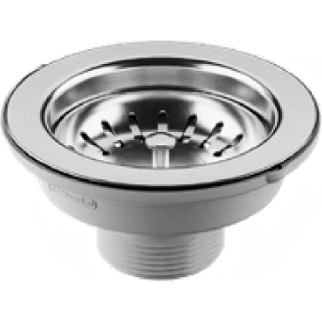 PILETTA DI SCARICO BASKET PER LAVELLO IN ACCIAIO INOX MODELLO HOOK ECO CONICESTELLO,VITE E MANIGLIA - ø11/2 - BON
