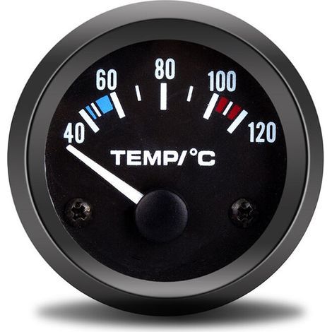 Universal 5.2cm 12V 40-120 LED Car Coolant Temperature Gauge White (1/4)