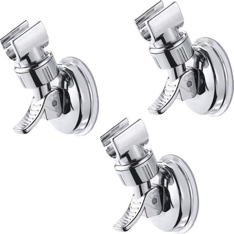 ZVD Support à ventouse pour pomme de douche amovible et réglable, réutilisable, aucun perçage requis pour le support (1/4)