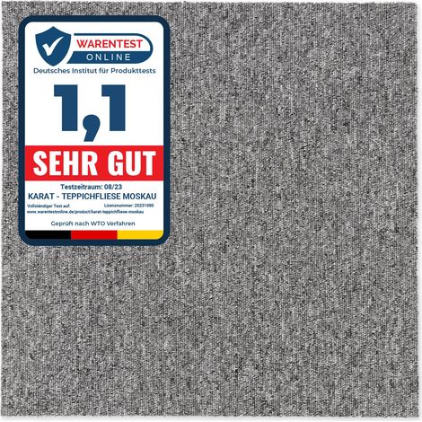 Teppichfliesen Moscow Grau 01 50 x 50 cm (1/5)