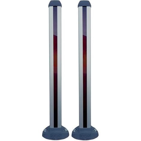 Accessoire de portail - KOL750 - Ducati - Colonnes de 75 cm - Capteur infrarouge intégré - Couleur argent/gris