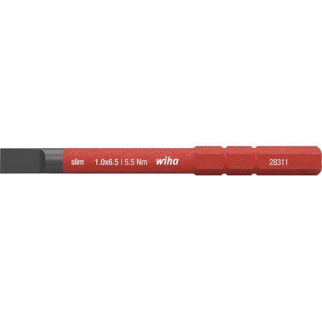 Wiha Bit slimBit electric Schlitz 6,5 mm x 75 mm (34582)