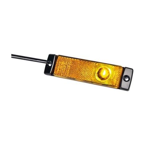 HELLA 2PS 008 645-001 LUZ DE DELIMITACIÓN LATERAL - LED - 24V - MONTAJE EXTERIOR - COLOR DE TULIPA: AMARILLO - COLOR LED: AMARIL