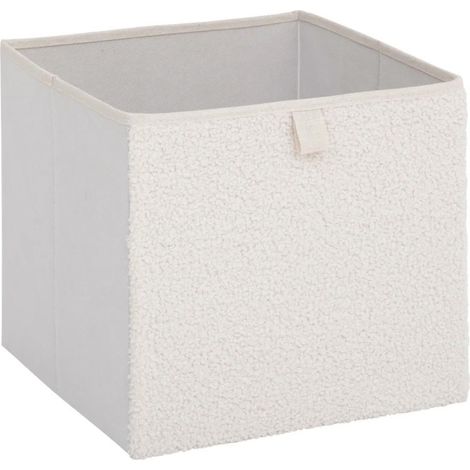 Boîte de Rangement "Bouclette" 31x31cm Blanc (1/2)