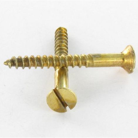 Vis bois Tête fraisée Fendue 3X16 Acier laitonne microvis-1 pièce