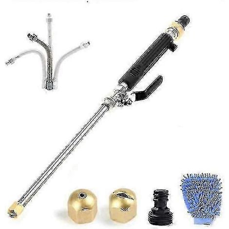 6-Piece High-Pressure Water Lance and Spray Gun Set for UK Garden and Car Cleaning (1/5)