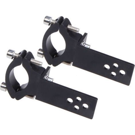 Set of 2 motorcycle fork tube clamps - Horizontal/vertical installation - LED light bar mounting - 22 mm-36 mm