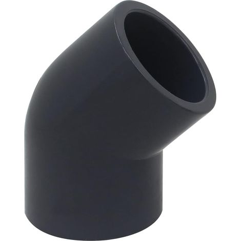 Coude PVC Pression 45 degrés FF 63mm 63 mm intérieur PN16 Femelle Femelle FF (1/3)