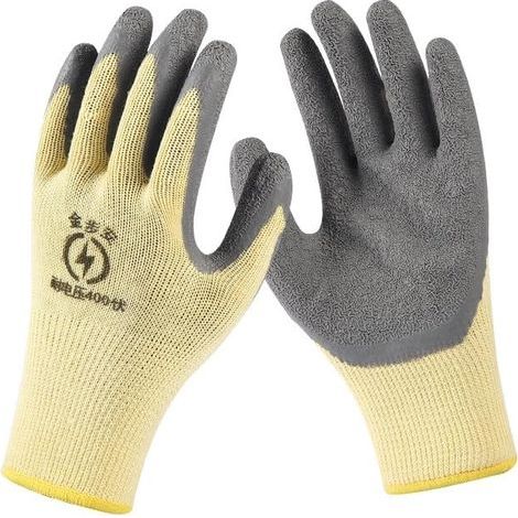 Isolierender Elektrikerhandschuh (400 V), spannungsbeständig, abriebfest, rutschfestes Gummi (1/5)