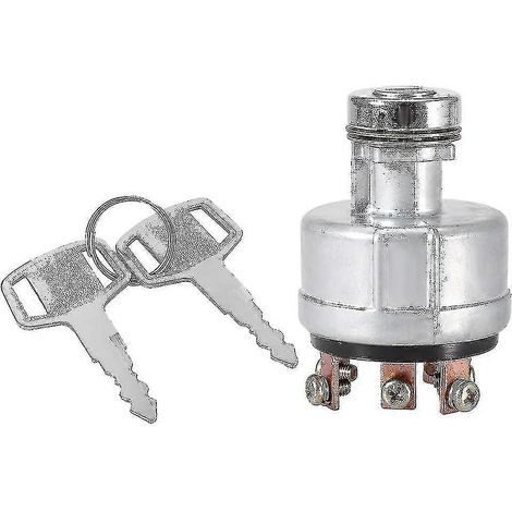 Démarreur à contacteur d'allumage avec pelle, compatible avec les démarreurs à 6 bornes et 2 clés, avec les modèles Kobelco SK200-3, SK200-5 et SK120-5. (1/5)