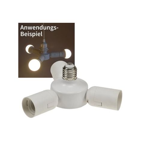 Lampensockel Adapter E27 3-fach (1/4)