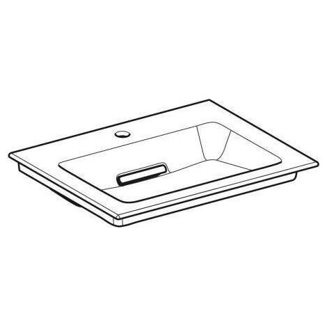 Geberit ONE Möbelwaschtisch Abgang horizontal, 60x13x47,5cm, (1/5)