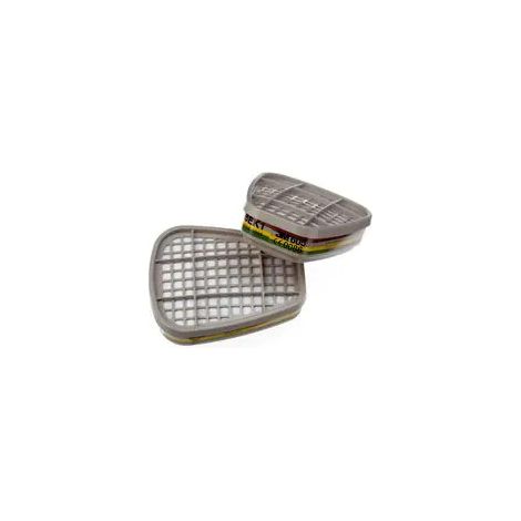 Filtre antigaz et vapeurs ABEK1 6059 – Protection contre vapeurs organiques et acides – Installation rapide sur masques 3M - 7000034747