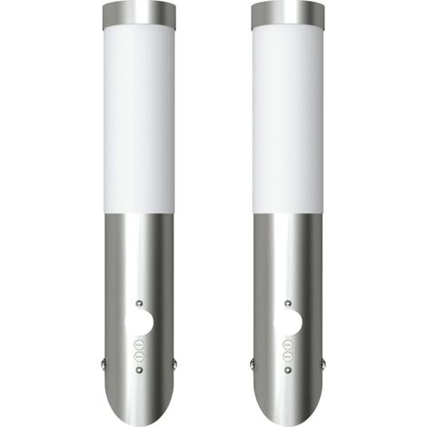 Gartenleuchten 2 Wandlampen mit Bewegungsmelder