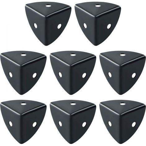 Protection Coin de Table 8 Pcs Meuble d'Angle Corniere Aluminium Noir Convient pour Protection des Meubles, Décoration, Anti-Collision et Anti-Casse (1/4)